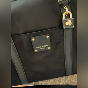 Henri Bendel black work laptop bag